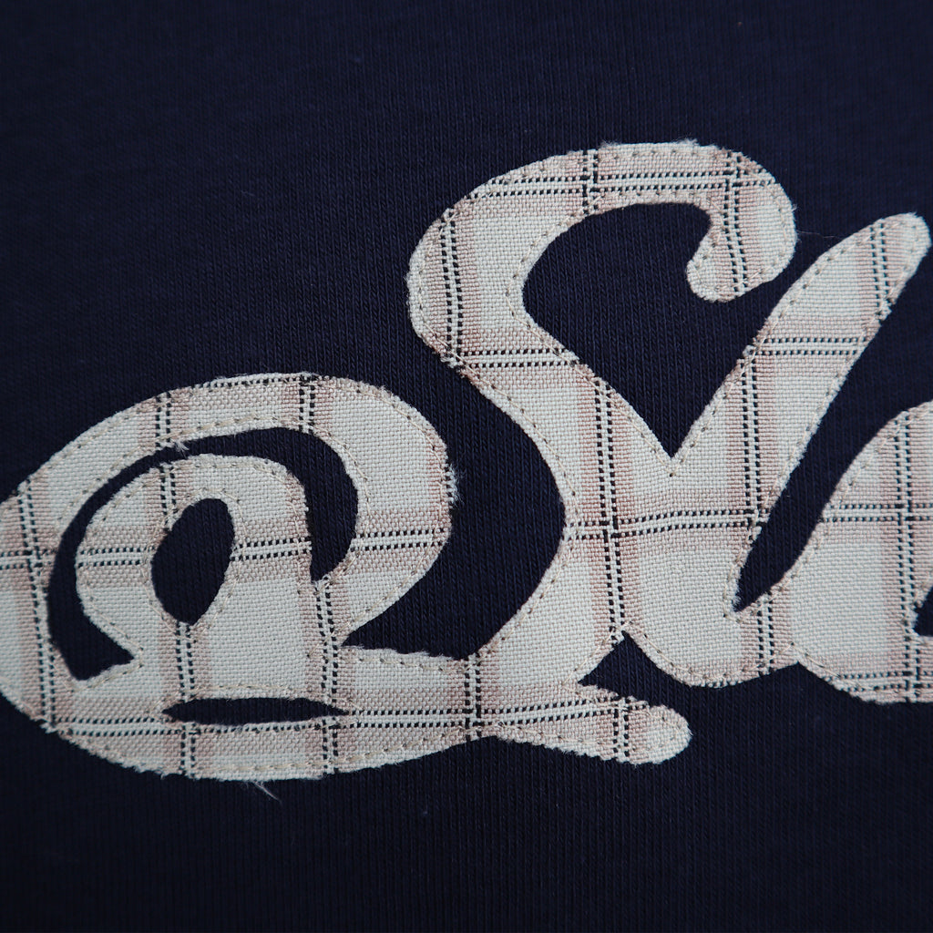 BEIGE SCRIPT T-SHIRT BLUE