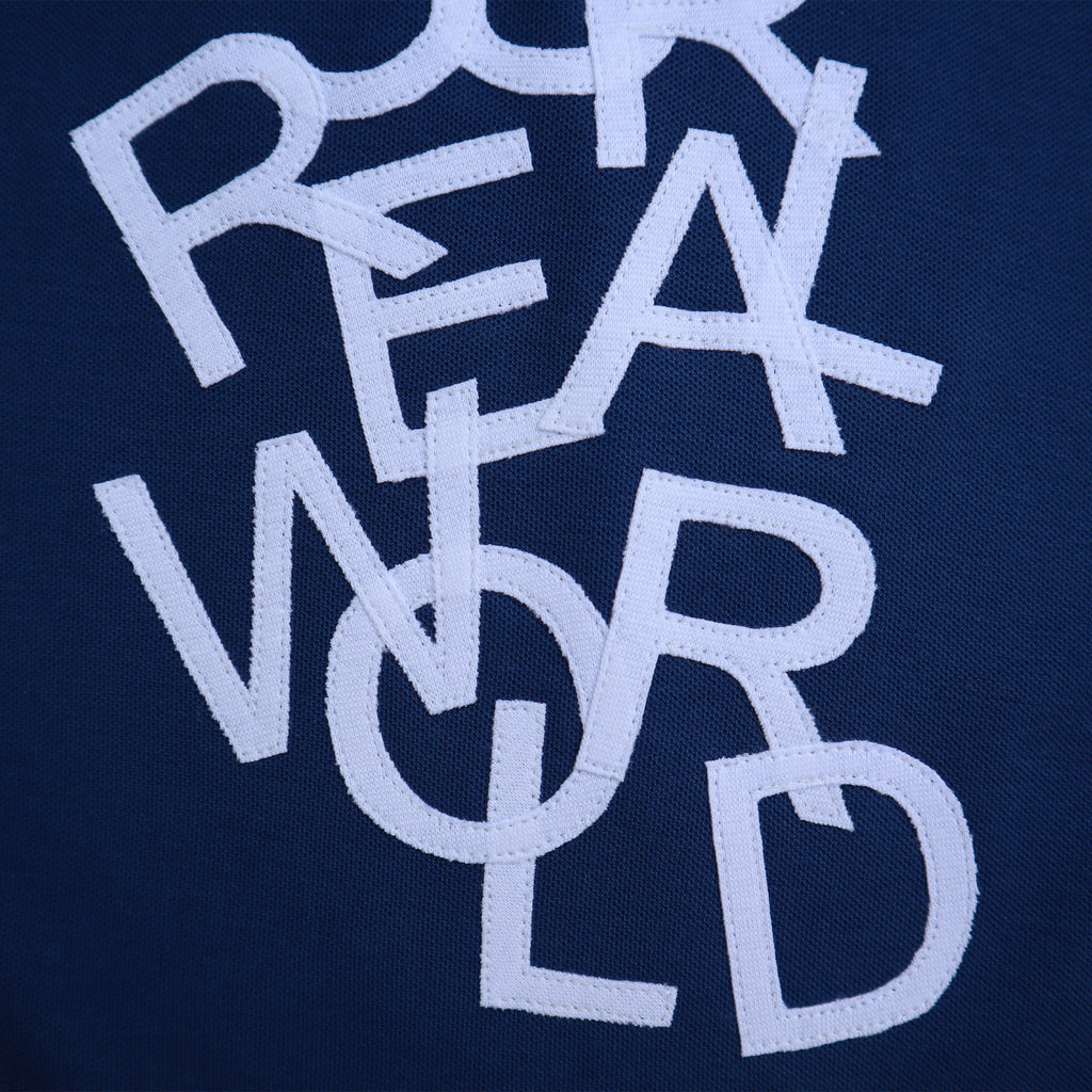 WHITE LETTERS POLO BLUE