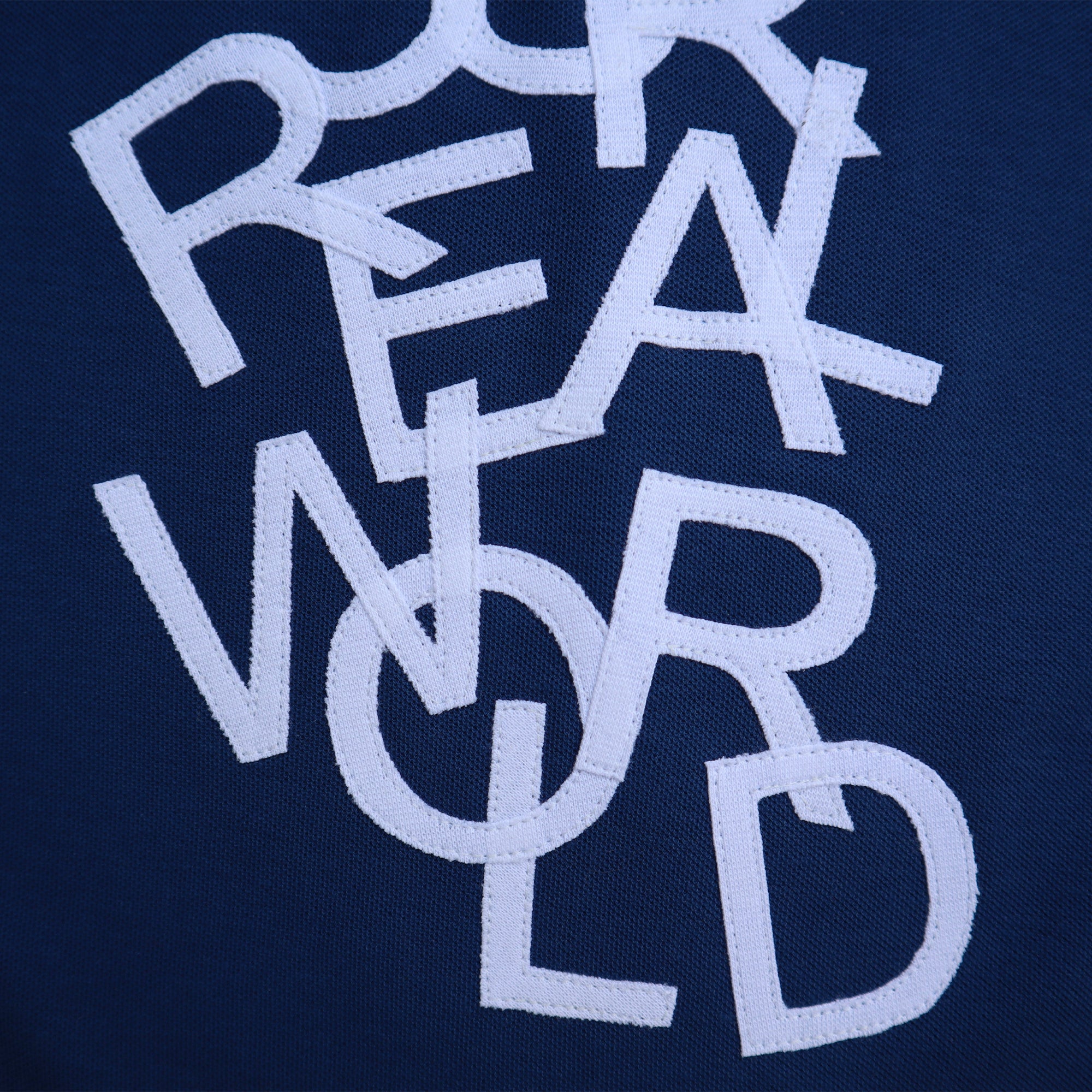 WHITE LETTERS POLO BLUE