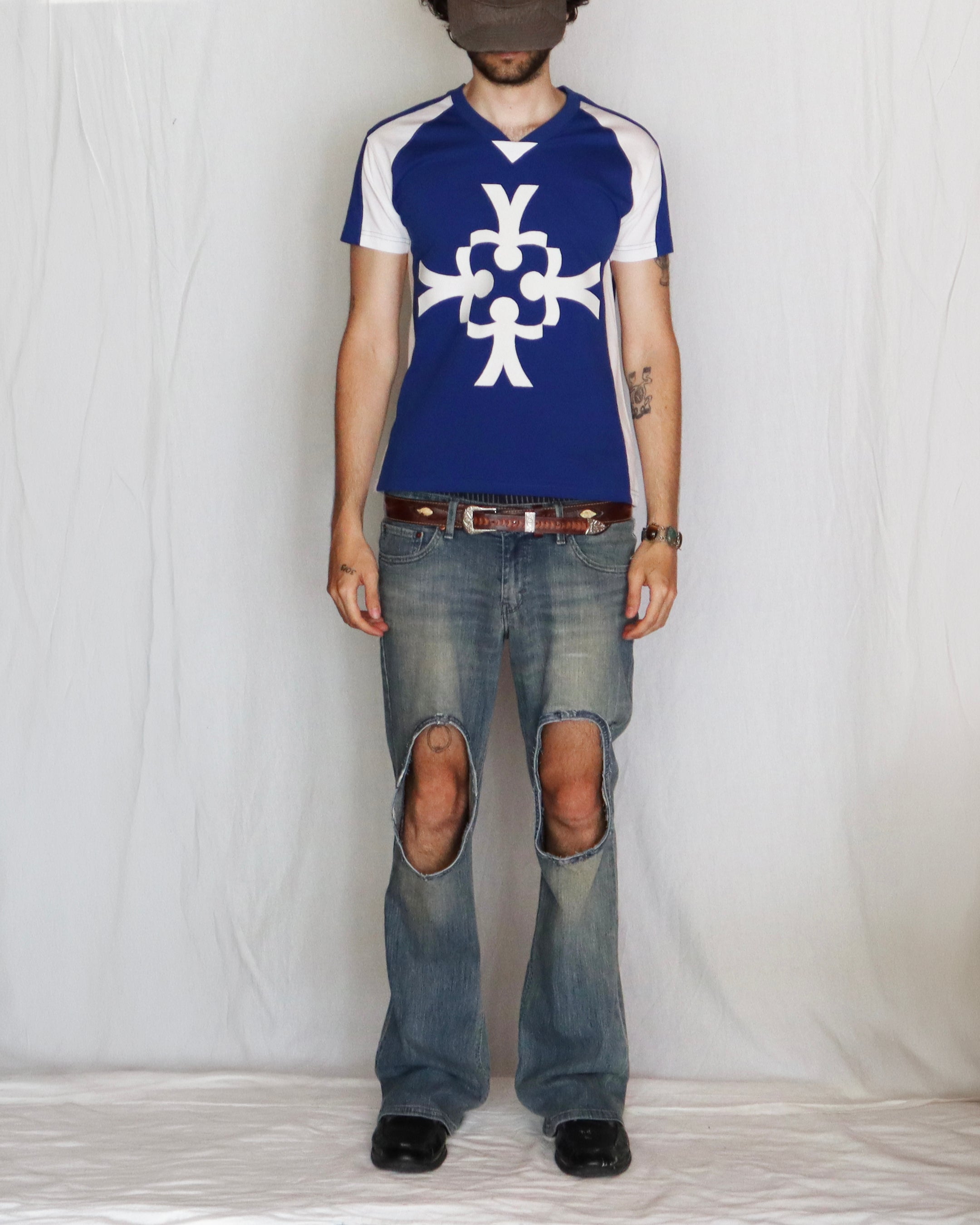 4TOGETHER T-SHIRT BLUE WHITE